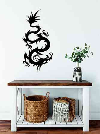 Декоративное настенное Панно «Дракон» , Декор на стену 110*52 см, Черный Киев