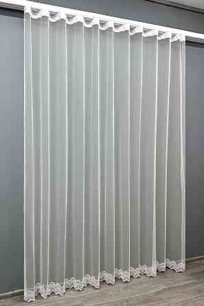 Тюль VR-Textil 1827т Грек-сітка з вишивкою та люрексом колір Молочний 400х270 см (42-1082) Київ