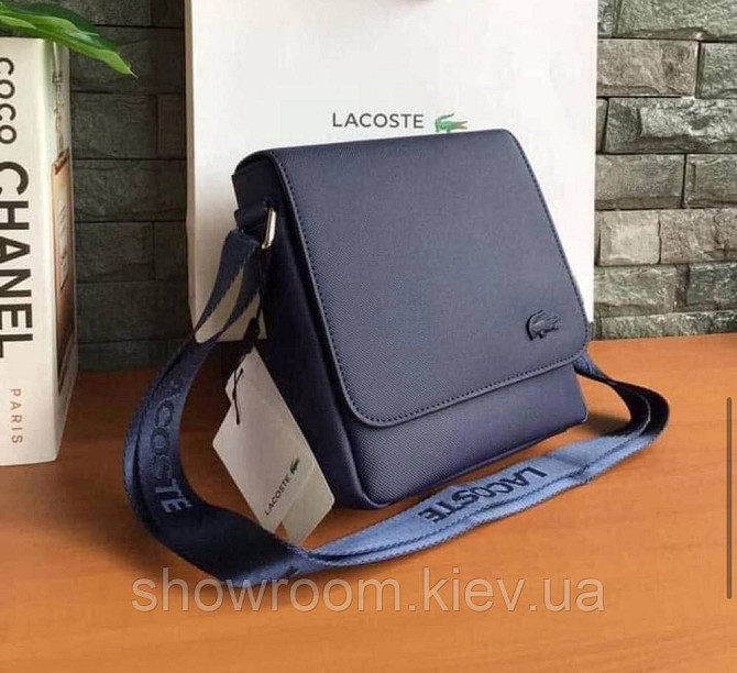 Чоловіча сумка Lacoste (2027) синя Київ - фото 1