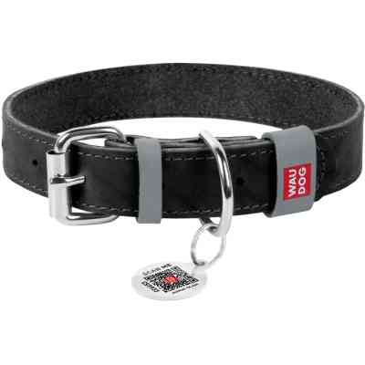 Ошейник для животных WAUDOG Classic кожаный 12 мм х 21-29 см черный (02021) Винница