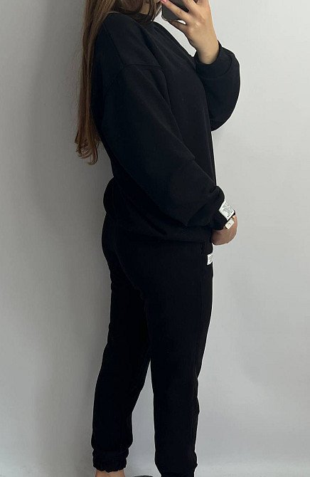 Костюм спортивний жіночий трикотажний Чорний XL/XXL Харків - фото 5