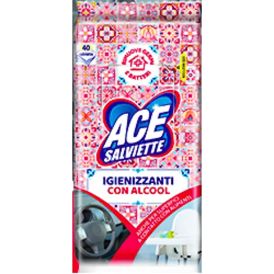 Дезінфікувальні серветки Ace зі спиртом 40 шт. Львів