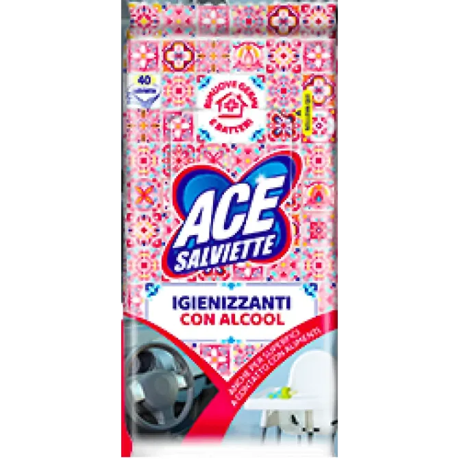 Дезінфікувальні серветки Ace зі спиртом 40 шт. Львів - фото 1