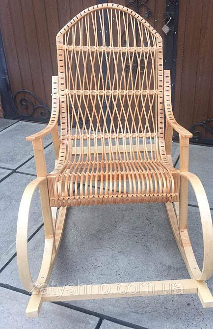 Крісло качалка для дому | крісло-гойдалка плетена для дачі | крісло гойдалка плетене крісло Київ - фото 4
