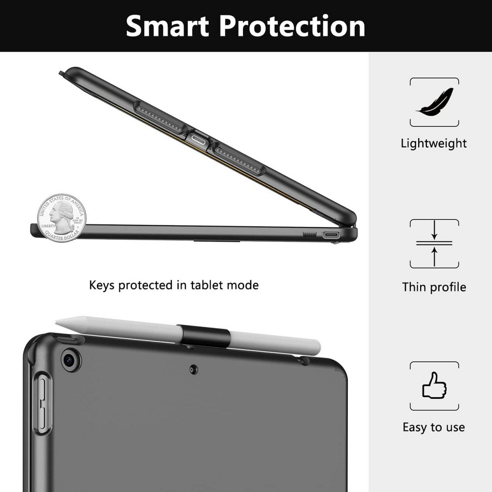 Уцінка! Захисний чохол з Bluetooth клавіатурою та тачпадом для iPad 10.2 9/8/7 (2019/20/21)/pro10.5(2017)/Air 3 10.5 Дніпро - фото 2