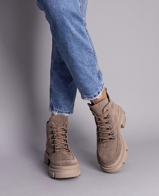 Черевики жіночі RONE латте замша натуральна зимові 39р.-25см. 40р.-25.5см. (4271) Коломыя - изображение 5