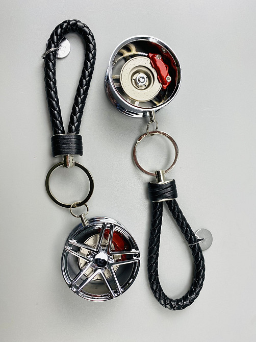 Брелок автомобільний диск колеса, брелок на ключі для водія, брелок металевий на авто ключі Мукачево - фото 9