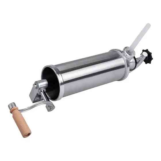 Вертикальный шприц для колбасы 2.5 л из нержавеющей стали шприц колбасный 4 насадки 16788-5 Киев