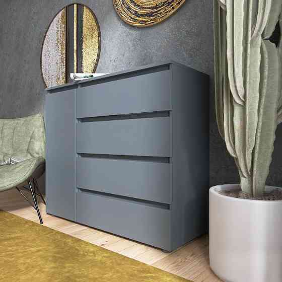 Комод Эверест КЛ-3 Лайт (телескопические) 105х38х93 см Графит (DTM-4898) Днепр