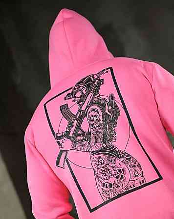 Милитари худи на флисе GENESIS AK47 pink ПП8070 Київ