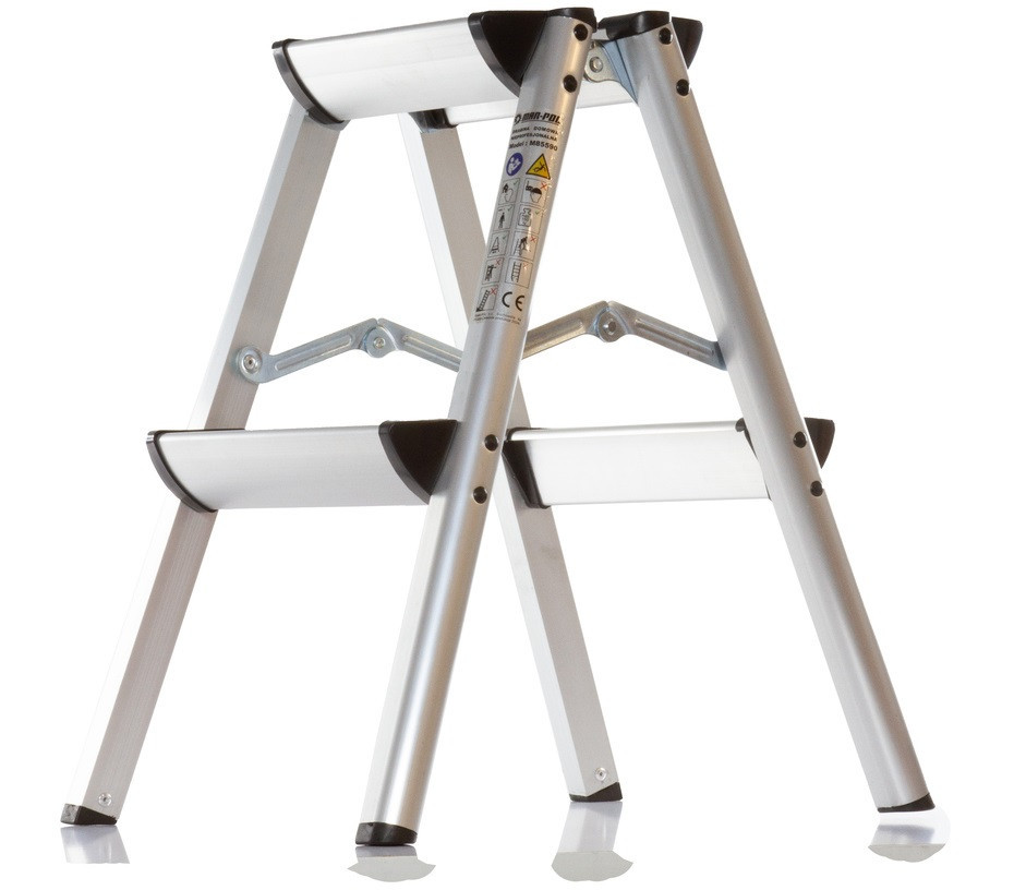Алюмінієві драбини сходи двосторонні 2 щаблі до 150 кг Mar-Pol (M85590) Нововолинськ - фото 3