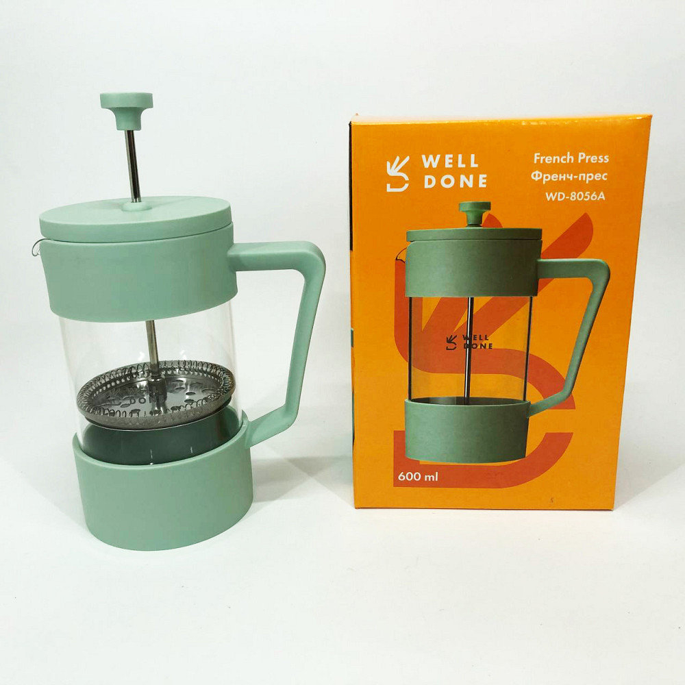Френч-прес місткий Well, Френч-прес для дому та офісу з силіконовим кільцем OP-39 Львів - фото 5
