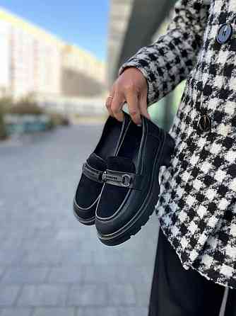 PLPS Лофери жіночі PLPS чорні натуральна шкіра низький хід розмір 36-41 (5611) Коломыя