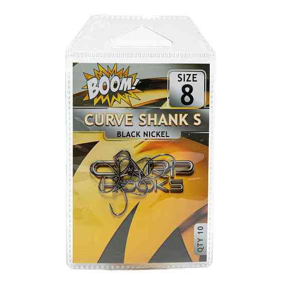Гачок для мирної риби Curve Shank S №8 (10 шт/уп) (Black Nickel) ТМ BOOM Київ