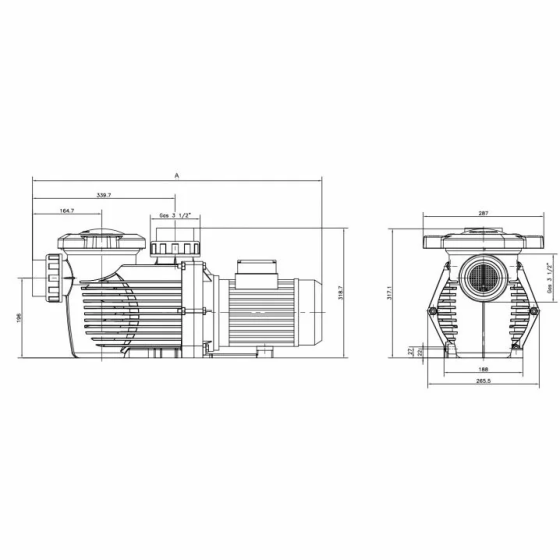 Насос для басейну Hayward HCP36353E IE3 (380 В. 45 м3/год. 3.5 HP) Київ