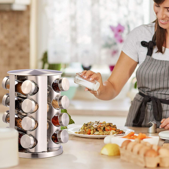 Органайзер для спецій та приправ 16 відсіків Spice carousel №R66-16 / Набір для спецій на підставці / Спецівниця Київ