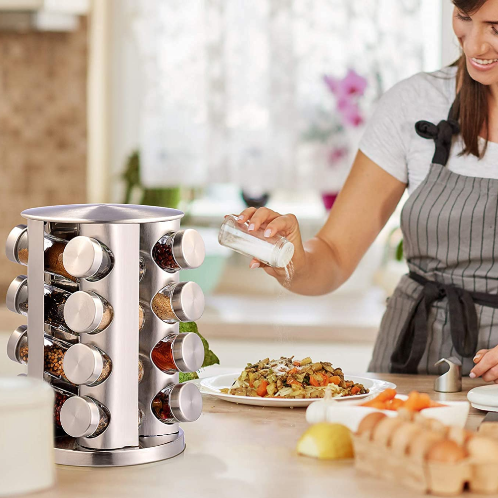 Органайзер для спецій та приправ 16 відсіків Spice carousel №R66-16 / Набір для спецій на підставці / Спецівниця Київ - фото 6