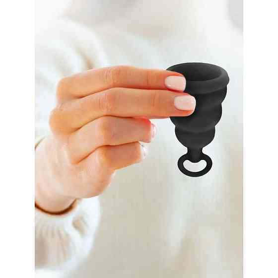Менструальна чаша Gcup Gvibe, S, чорна, 6 х 3.5 см Sex Aura Київ