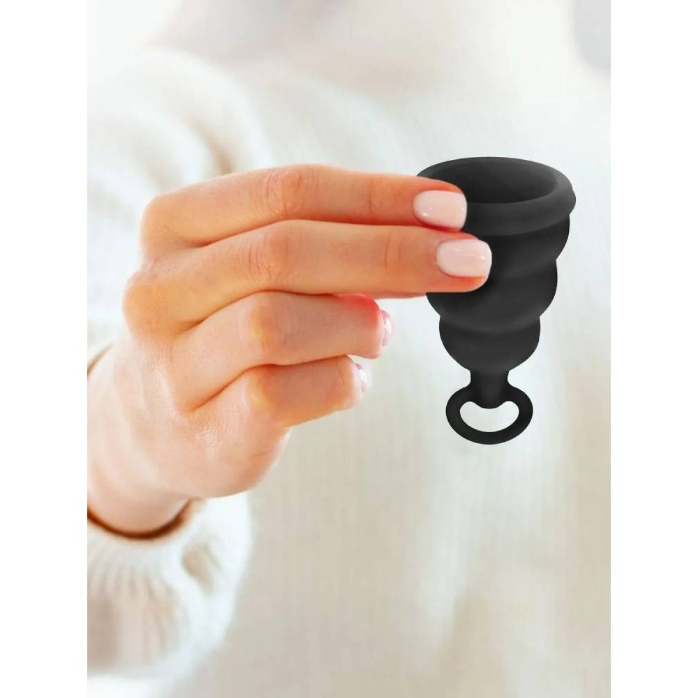 Менструальна чаша Gcup Gvibe, S, чорна, 6 х 3.5 см Sex Aura Київ - фото 6