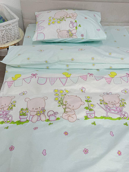 Ecotton Дитячий комплект постільної білизни Ecotton 110х140 см блакитний Ведмедик Киев - изображение 5