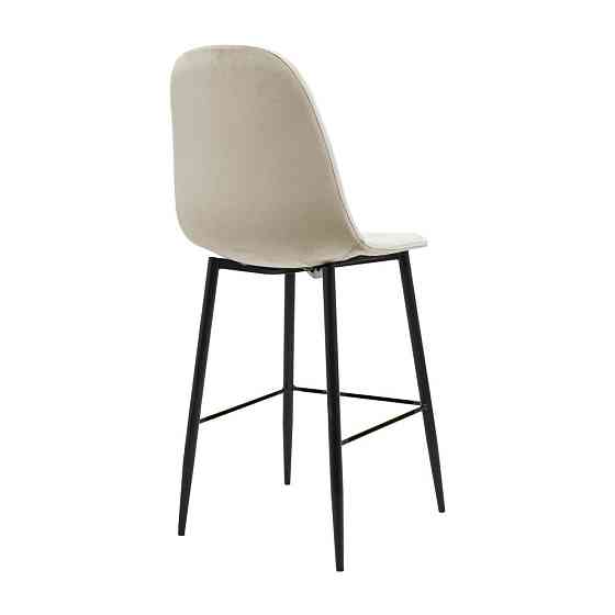 Стілець крісло барний м'який MacaoDesign U Jasmine 21 високі ніжки Світло-бежевий Київ