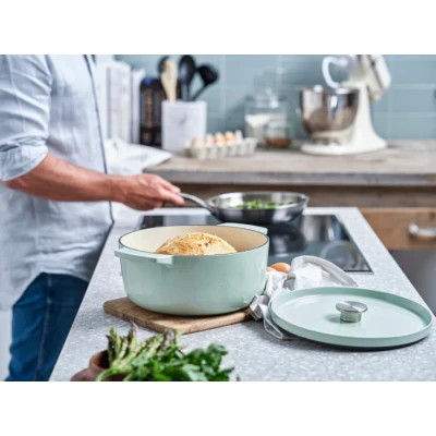 Кастрюля KitchenAid чавунна з кришкою 3,3 л Фісташкова (CC007433-001) Винница - изображение 6