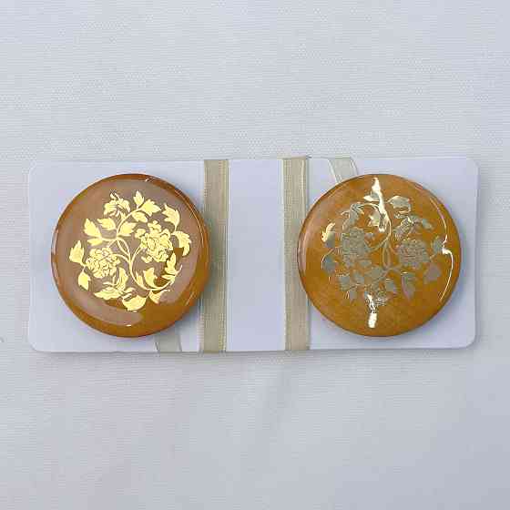 Магніти для штор і гардин Карпати набір 2 шт Коричневий з золотистим (81-262) Київ