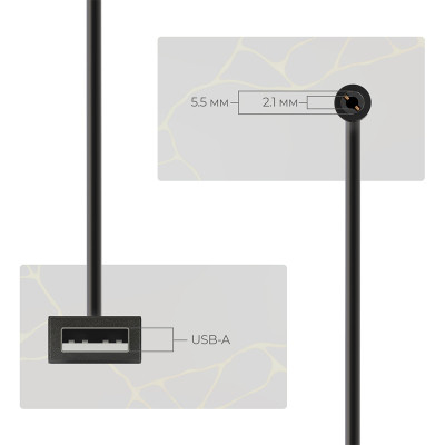 Кабель живлення USB to DC 5.5x2.1mm 9V 0.8m Armorstandart (ARM65662) Вінниця - фото 3