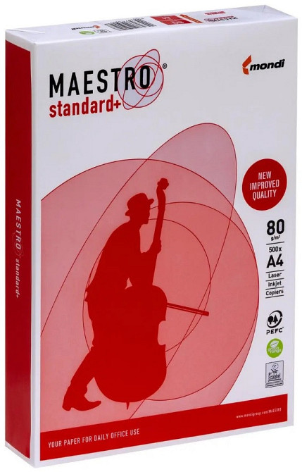 Бумага офисная  А-4, 80г/м2, 500 листов Павлоград - изображение 1