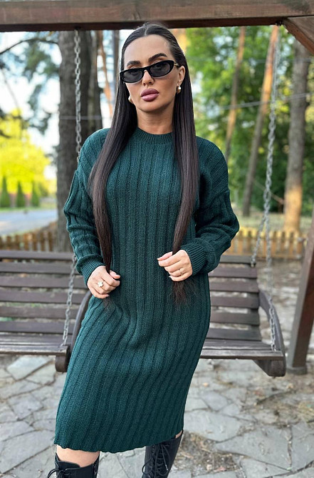 Женское модное вязаное платье однотонный.  42-56р Киев - изображение 9