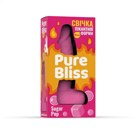 Ароматна свічка пікантної форми Pure Bliss Pink Sugar Pop (Жуйка) 15 см Львів