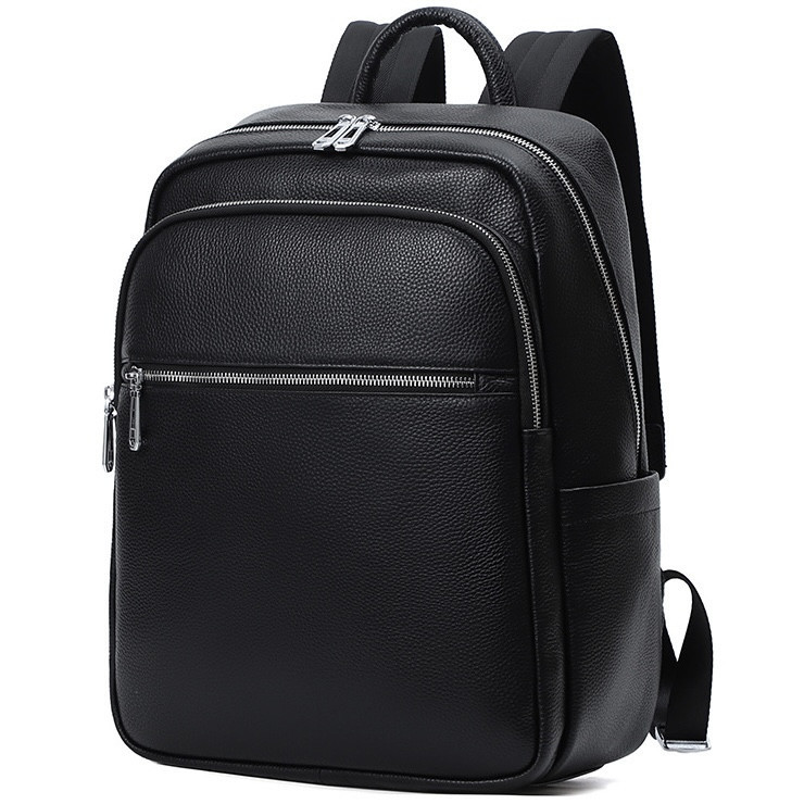 Городской мужской рюкзак из натуральной кожи стильный черного цвета для мужчины удобный Tiding Bag Киев - изображение 4