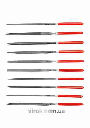 Надфілі YATO : L= 160/75 мм, b= 4 мм. Набір 10 шт. [25/100] Одеса