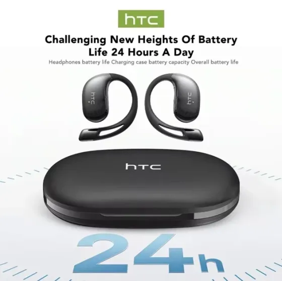 Спортивні bluetooth навушники HTC HD Bass з AI-перекладачем 134 мови NE57 Black Запоріжжя