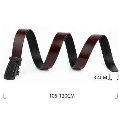 Ремень Vintage Мужской с затемненной пряжкой автомат Коричневый (20296) Винница