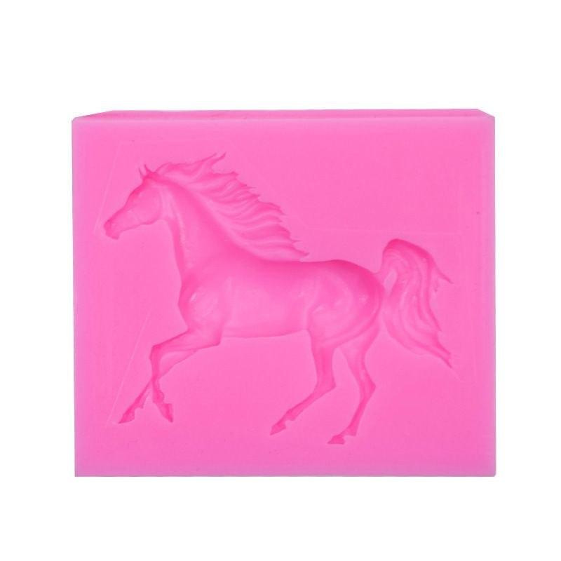 Молд силіконовий Кінь 76 на 65 мм рожевий Київ - фото 5