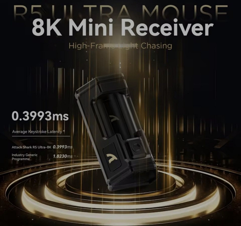 Топовая мышь Attack Shark R5 Ultra 42000dpi 8К карбон 39 грамм. Харьков - изображение 5