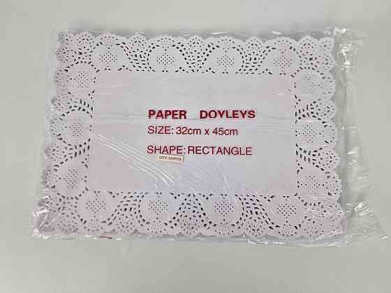 Ажурные салфетки  прямоугольные 32х45(100шт) белая (1 пачка) Харьков