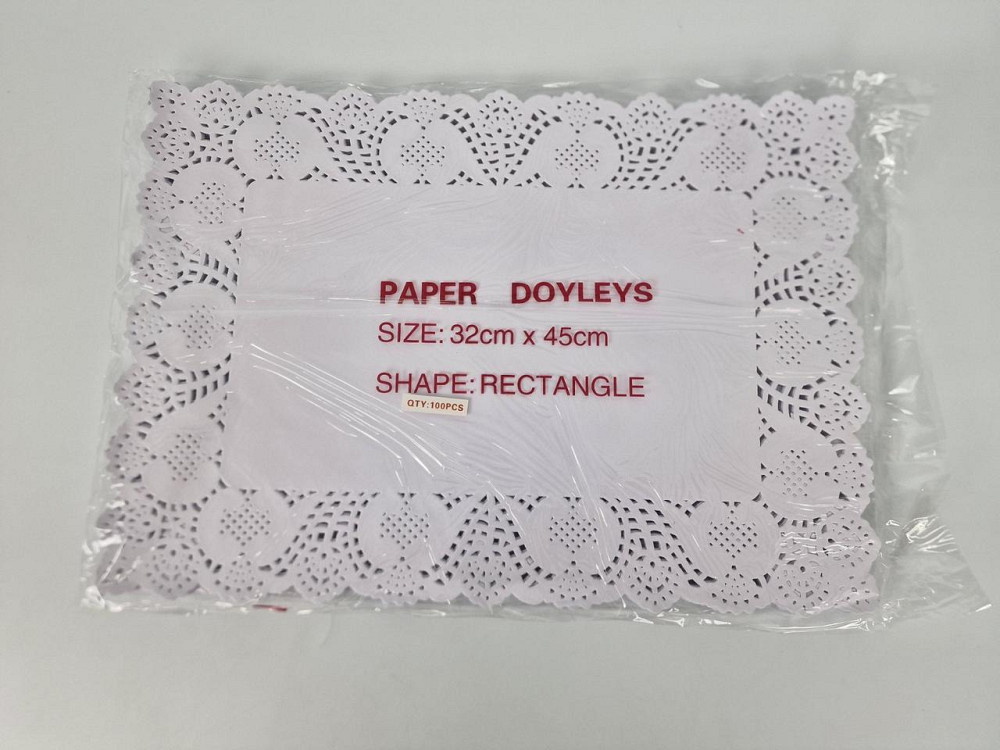 Ажурные салфетки  прямоугольные 32х45(100шт) белая (1 пачка) Харьков - изображение 1