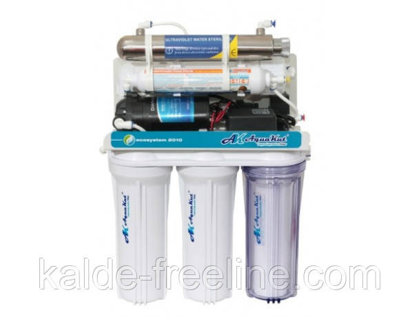 Система обратного осмоса AquaKut 50G RO-6 ARА-03 с помпой, ултрофиолетовой установкой и баком 3,2G Харків - фото 1