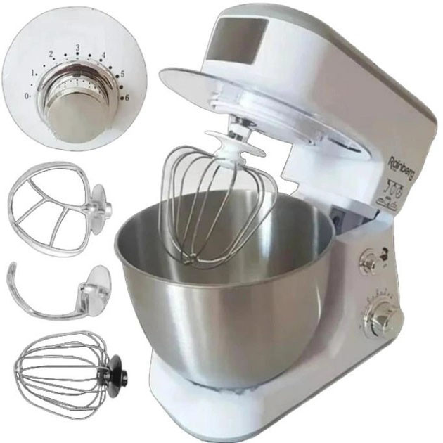 Безшумний кухонний комбайн, Міксер для приготування крему і соусів, Кухонний тістомісильник з насадками HL-41 Івано-Франківськ - фото 6