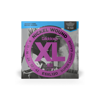 Струни для гітари D'Addario XL Nickel Wound Super Light Double Ball End (09-42) (ESXL120) Вінниця - фото 1