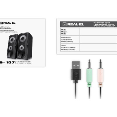 Акустична система REAL-EL S-107 USB Black (EL121100017) Вінниця - фото 3