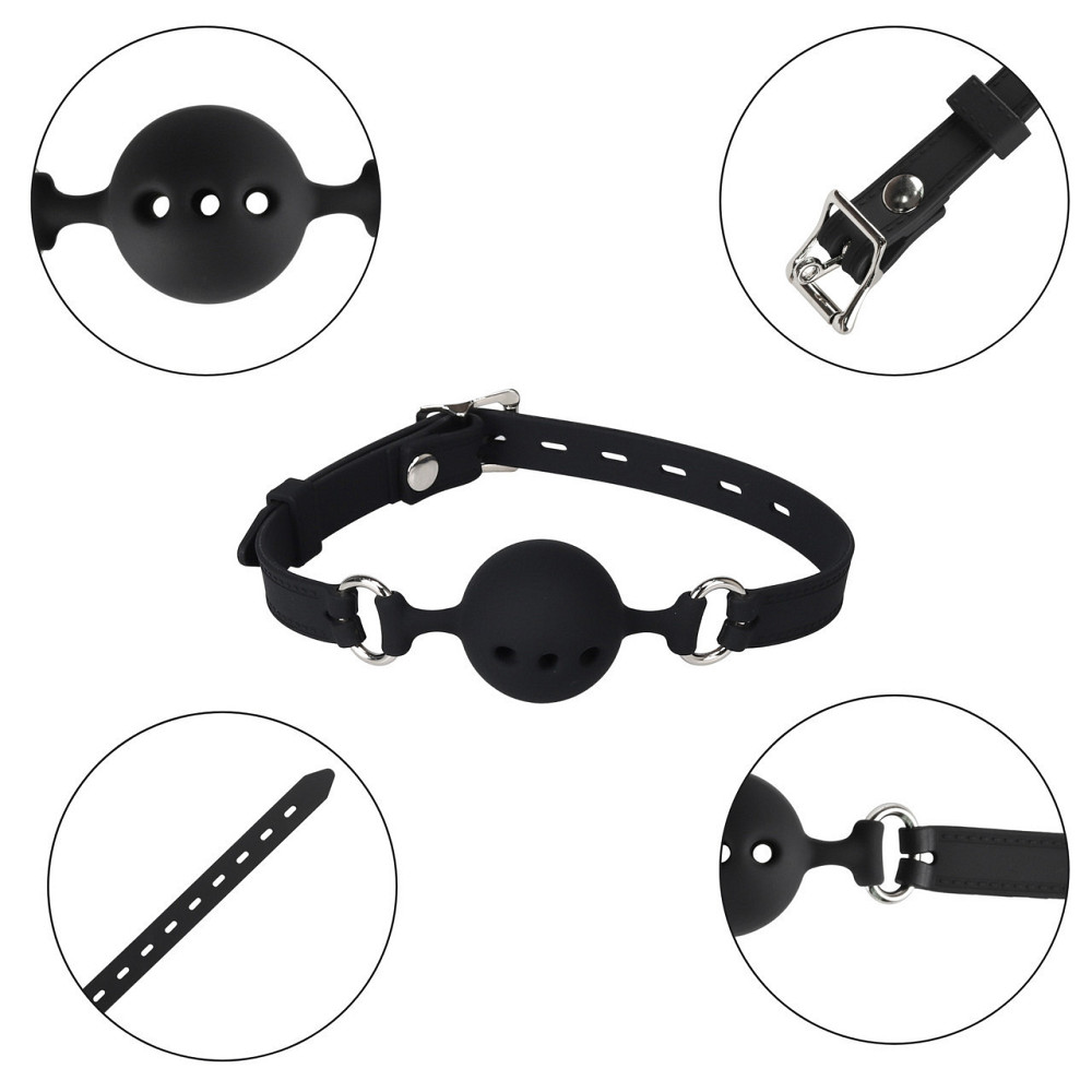 Кляп - Erospace Wild Play Mouth Gag With Silicone Ball C14 Sex Aura Київ - фото 5
