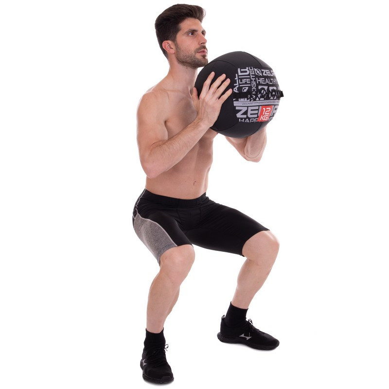 М'яч 12 кг набивний для кросфіту волбол Zelart-2637-12 Київ - фото 7