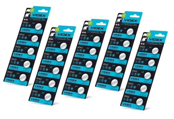 Батарейка CR1632 3V Videx, 5 шт для іграшок та електроніки Київ