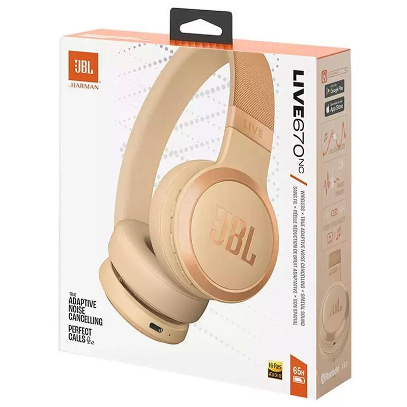 Bluetooth-гарнітура JBL Live 670NC Sandstone (JBLLIVE670NCSAT) ( Бежевий ) Харьков - изображение 7