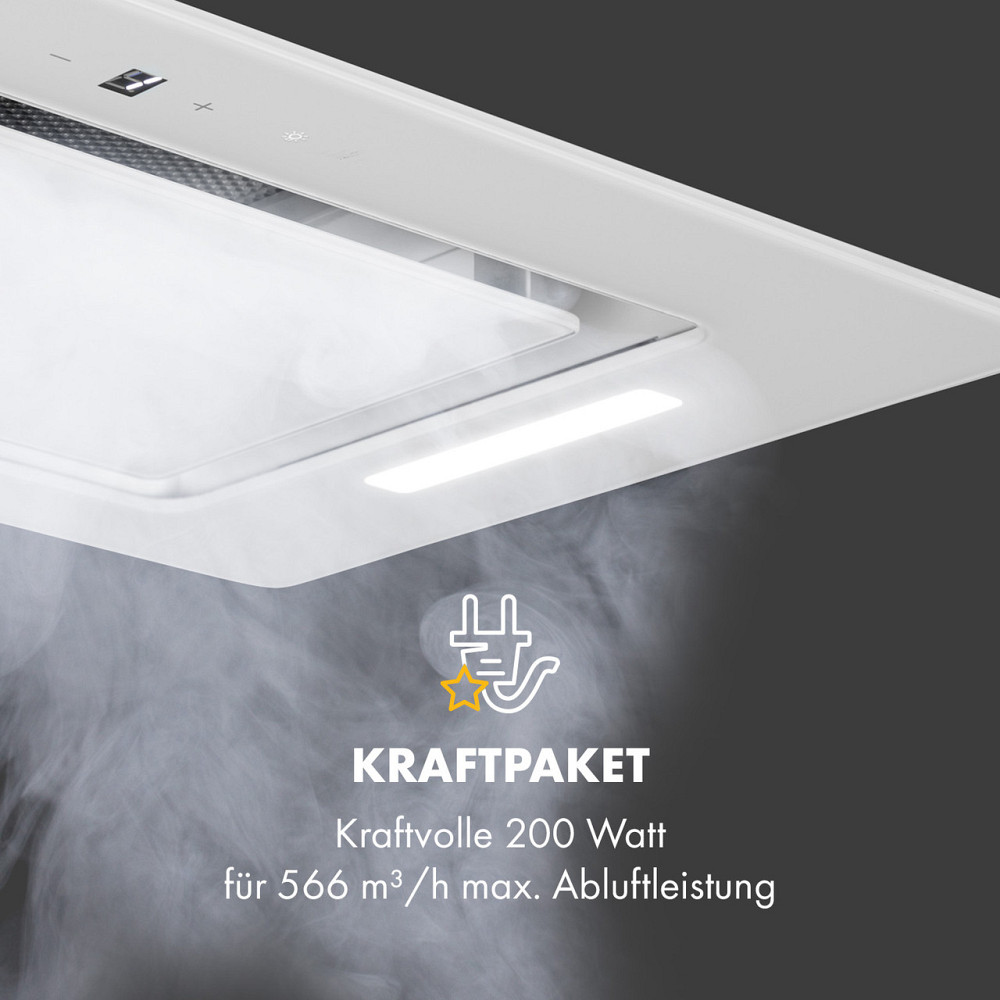 Модуль вентилятора вытяжки Hektor Eco 52 см 566 м³/ч сенсорное стекло белый белый (Германия, читать описание) Ровно - изображение 3