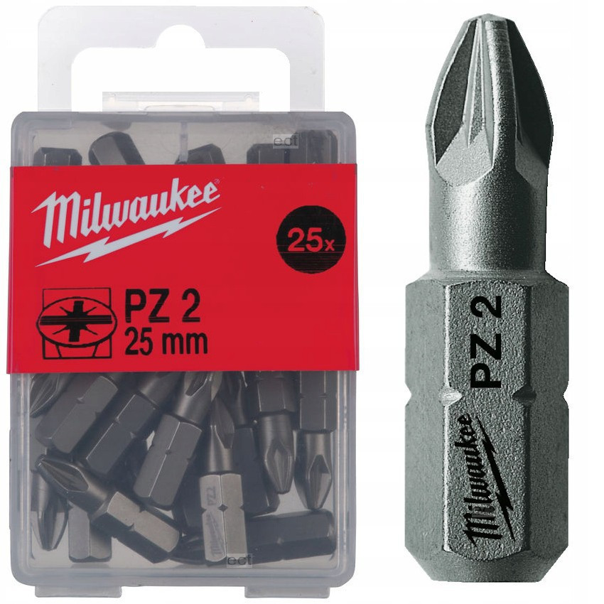 Біта MILWAUKEE, PZ2, 25мм, (25шт) пластикова коробка Одесса - изображение 1