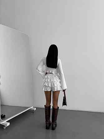 Женский привлекательный воздушный комплект, креп жатка Белый, 44/46 Одесса